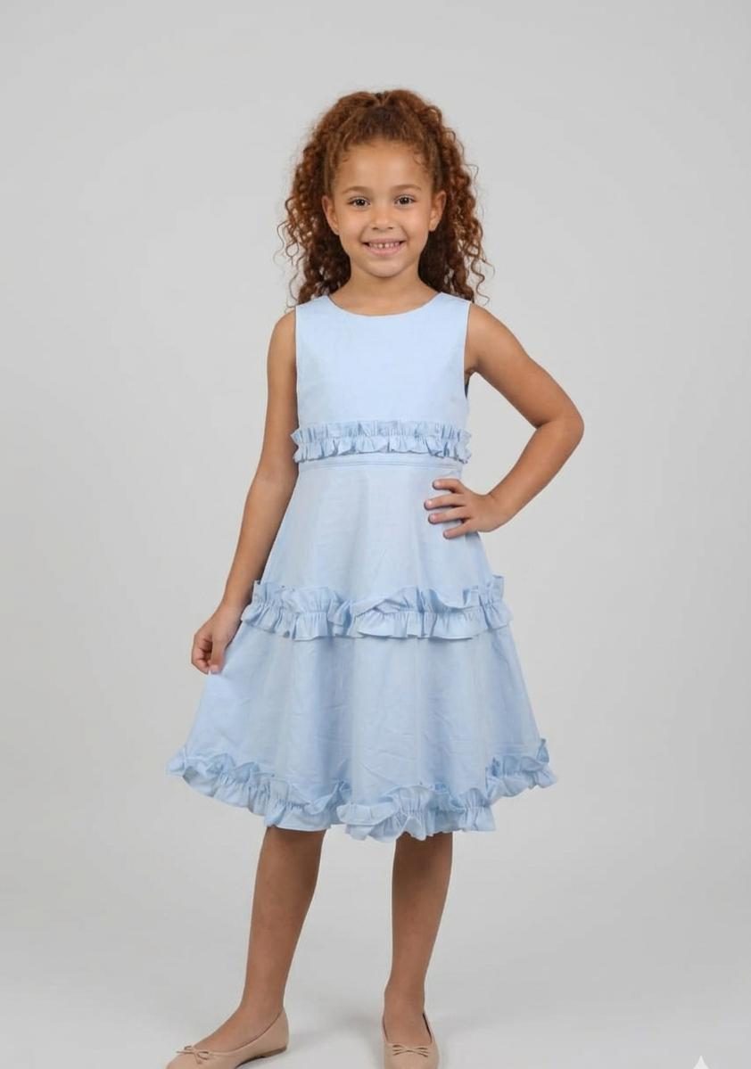 cikoby - SLEEVELESS RUFFLED DRESS