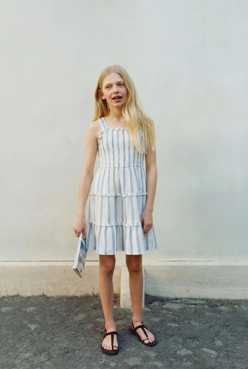 laciel - blue breeze tiered summer dress