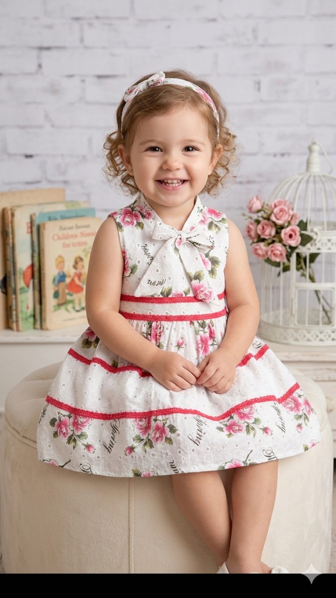 lilax- Girls Flower Printed Dress