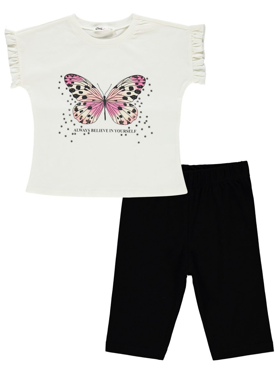 Civil- butterfly girl legging set