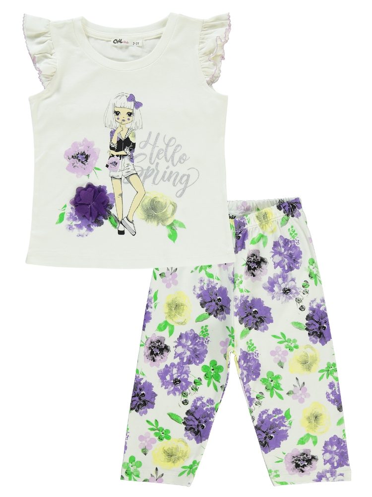 Civil- Girls Printed Laseled set