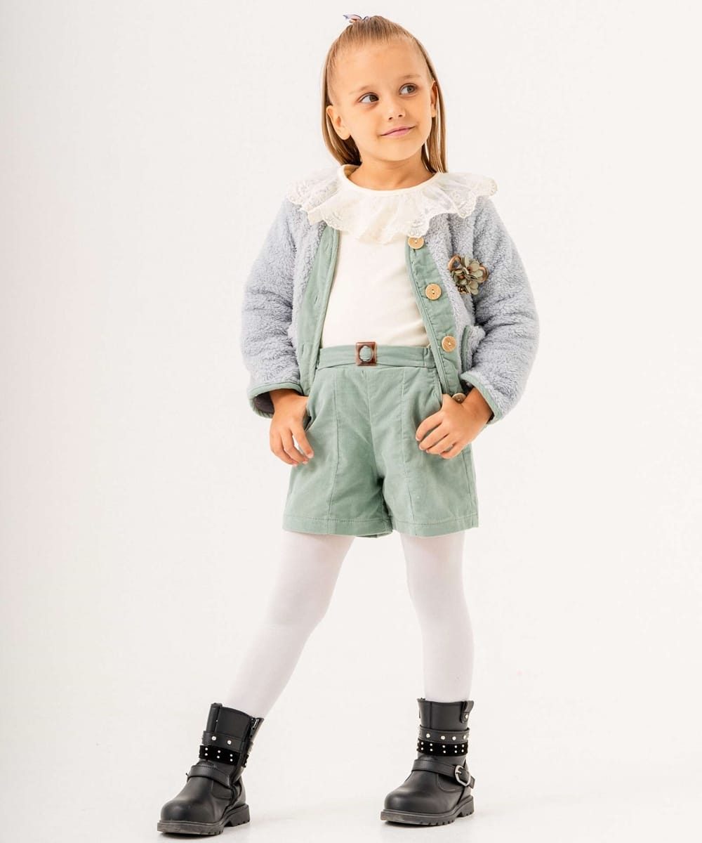 eray kids - Mint Green Little Princess 3-Piece Set with Cardigan