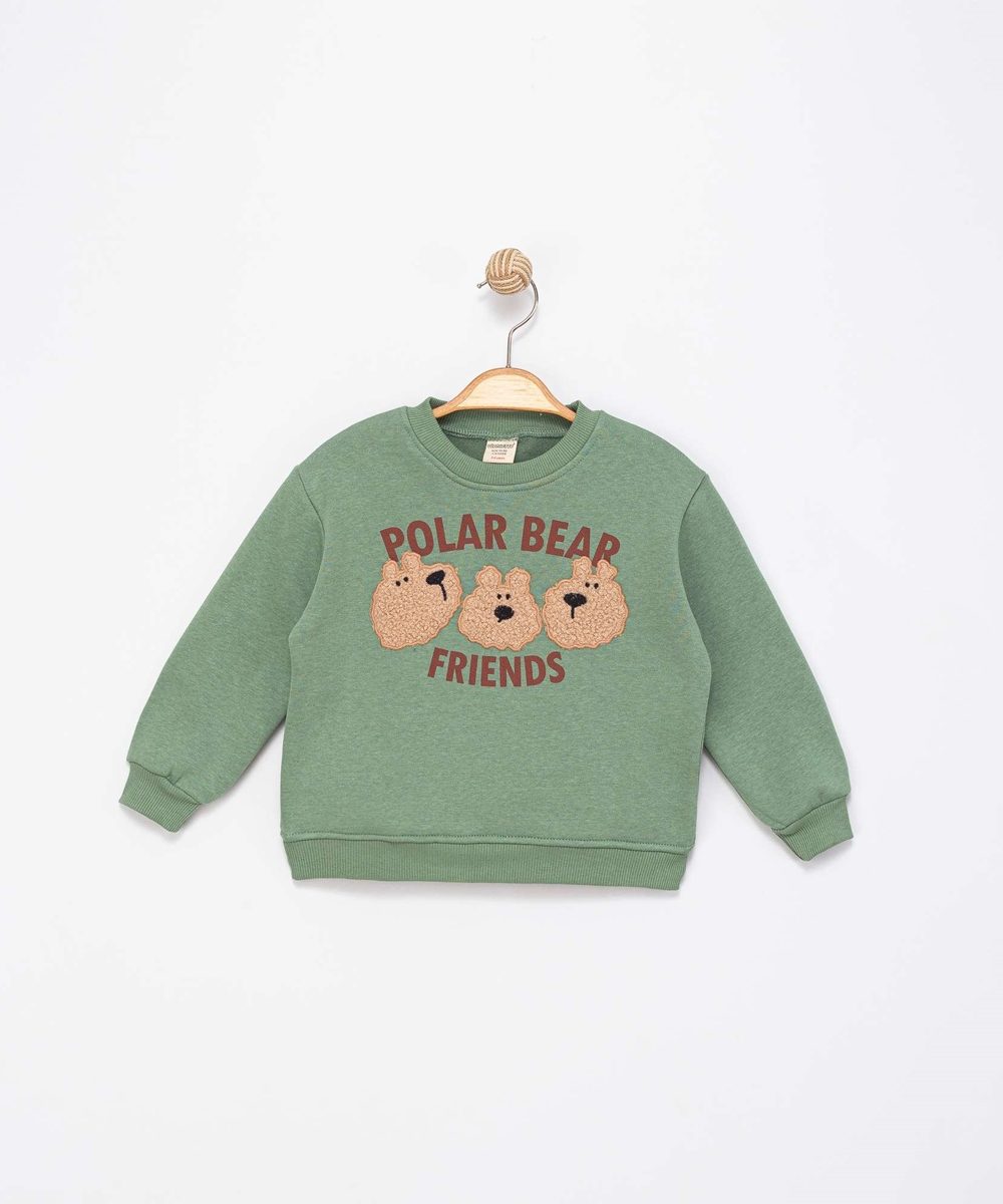 Divonette Boy Sweatshirt, polar bear friends