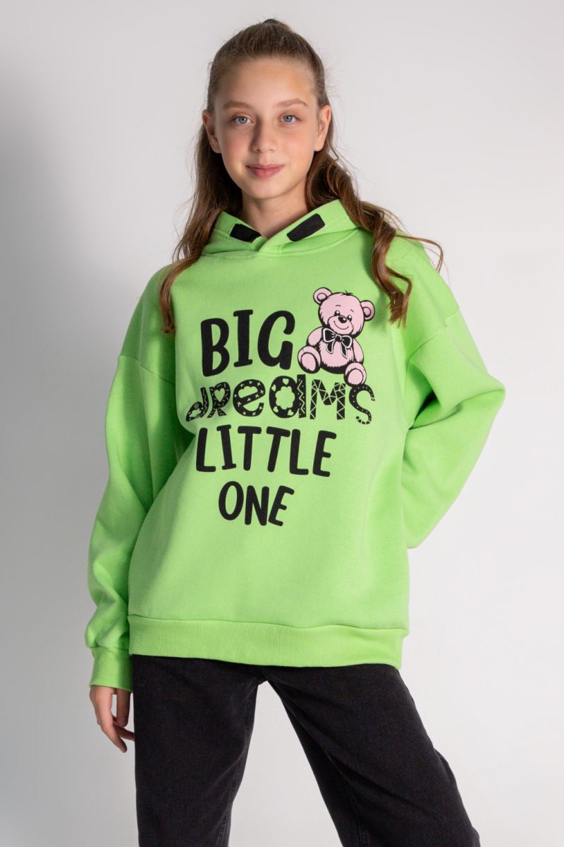 DMB- Girls' Hooded Brushed Sweatshirt