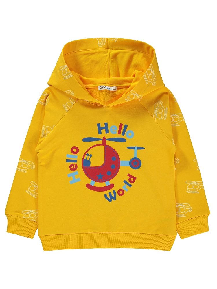 Civil Boys Helicopter Printed Sweatshirt