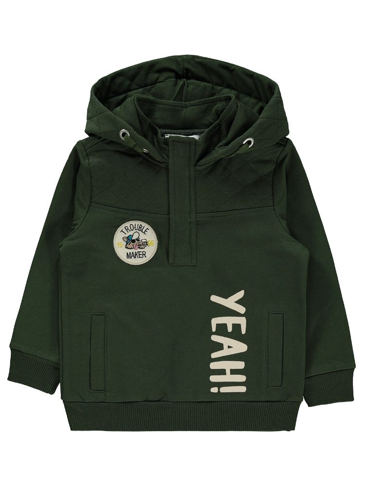 Civil Boys Yeah Printed Coat of Arms Embroidered Sweatshirt