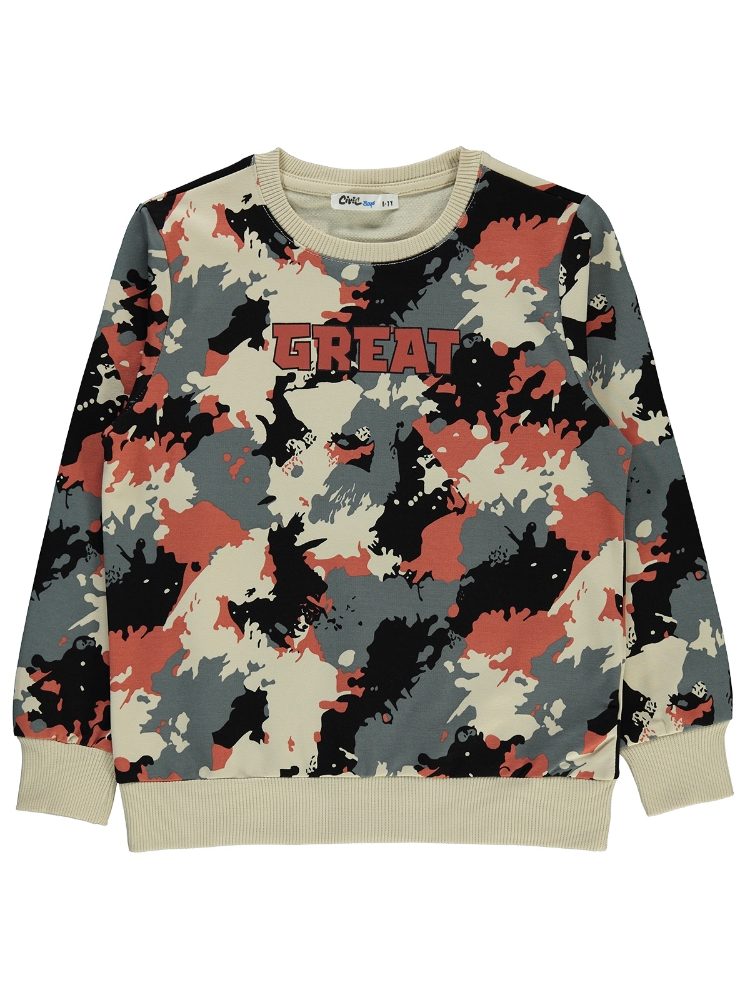 Civil Boys Watercolor Effect Impregnated Sweatshirt