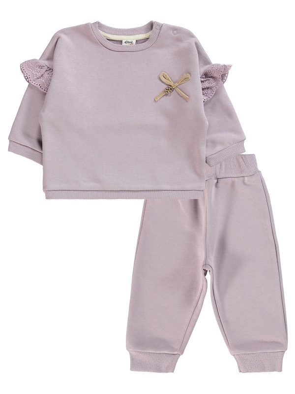 Civil Baby Set with Sleeve Frill and Bow