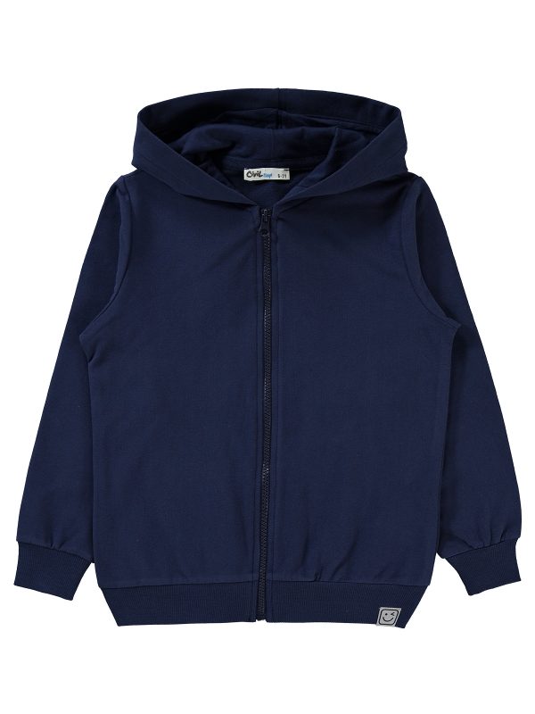 Civil Boys Cardigan with QR Code Label