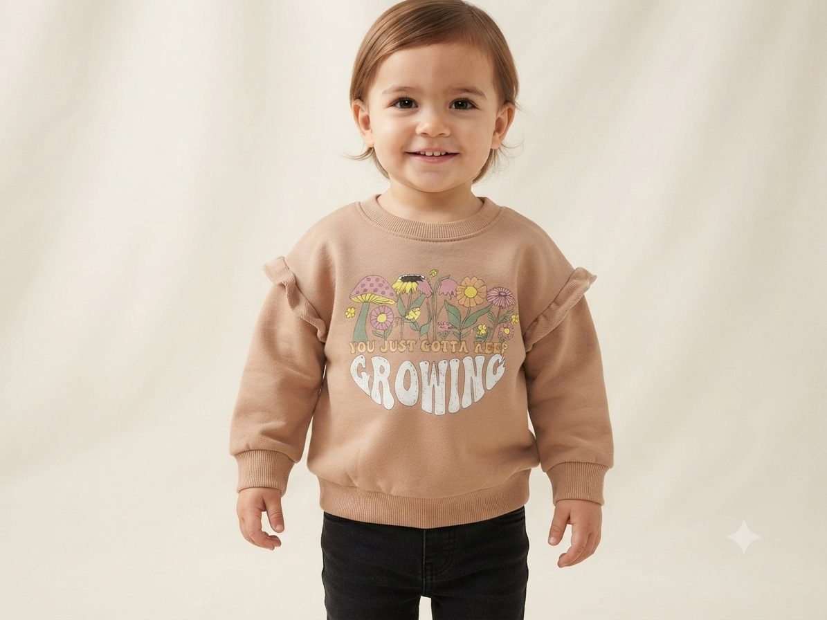cichild baby growing mushrooms sweatshirt