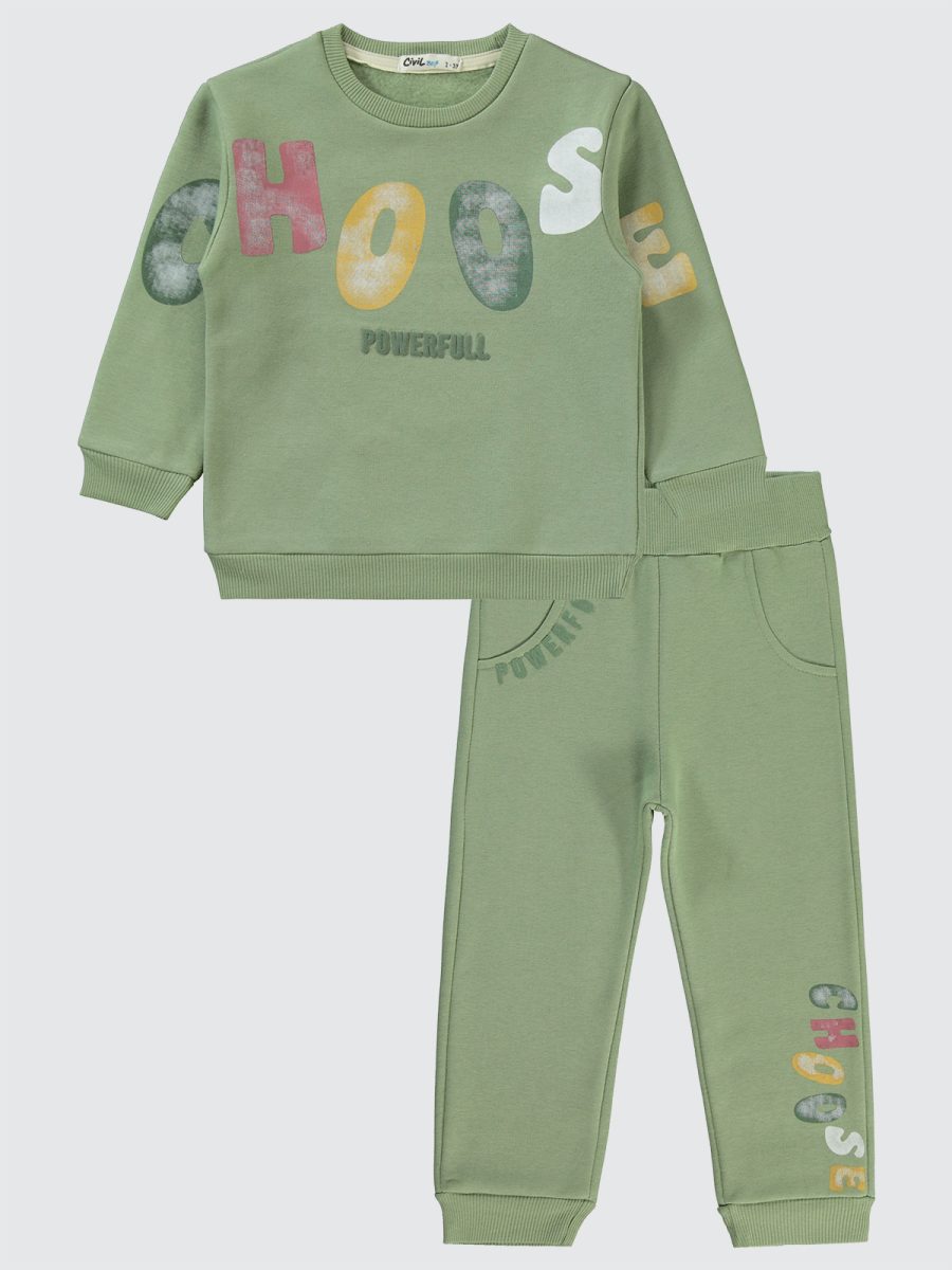 civil- Boys Tracksuit Light Green Almond