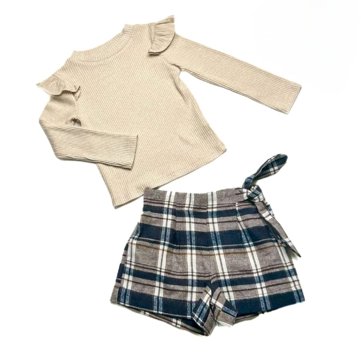 cikoby - the plaid and ruffle set