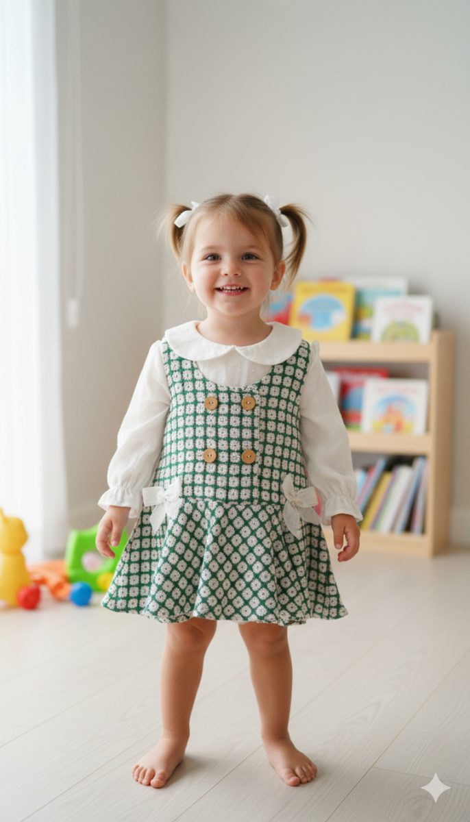 lilax- the green check dress