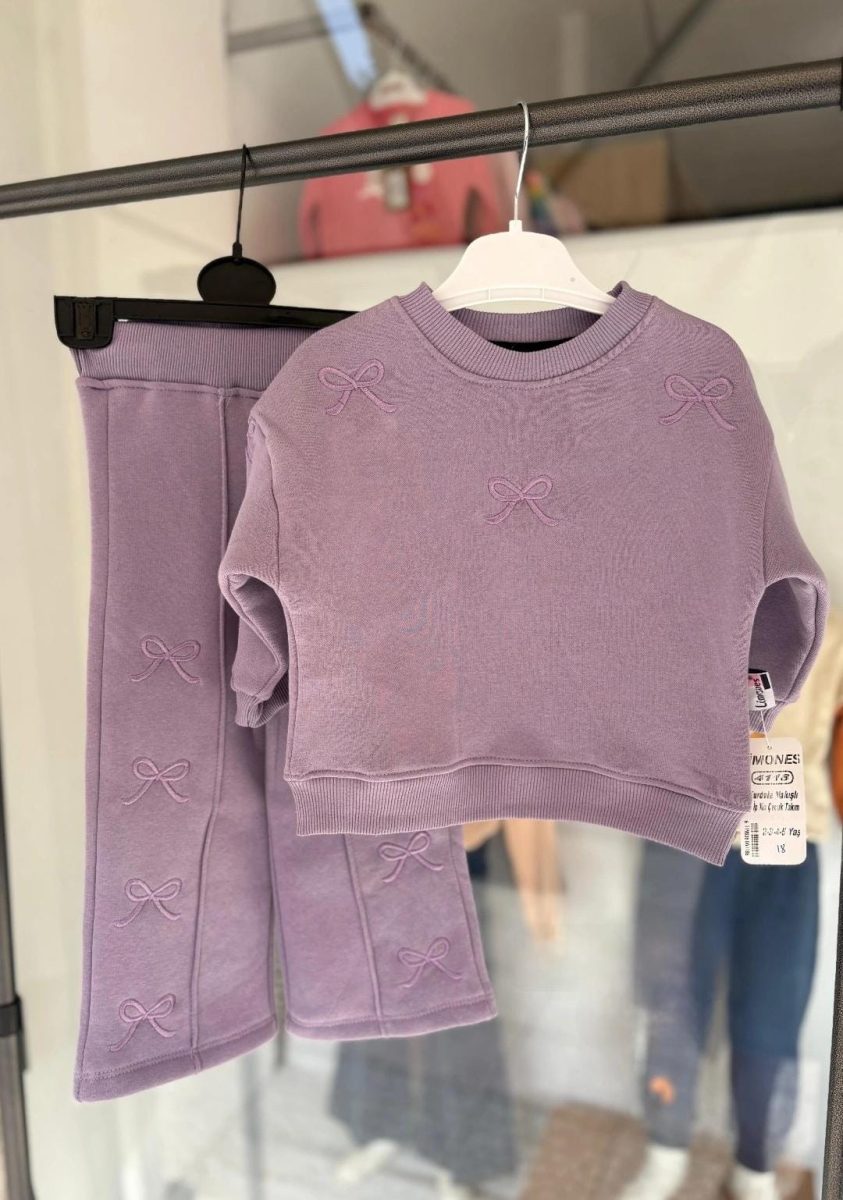 Limones - bow fleeced tracksuit