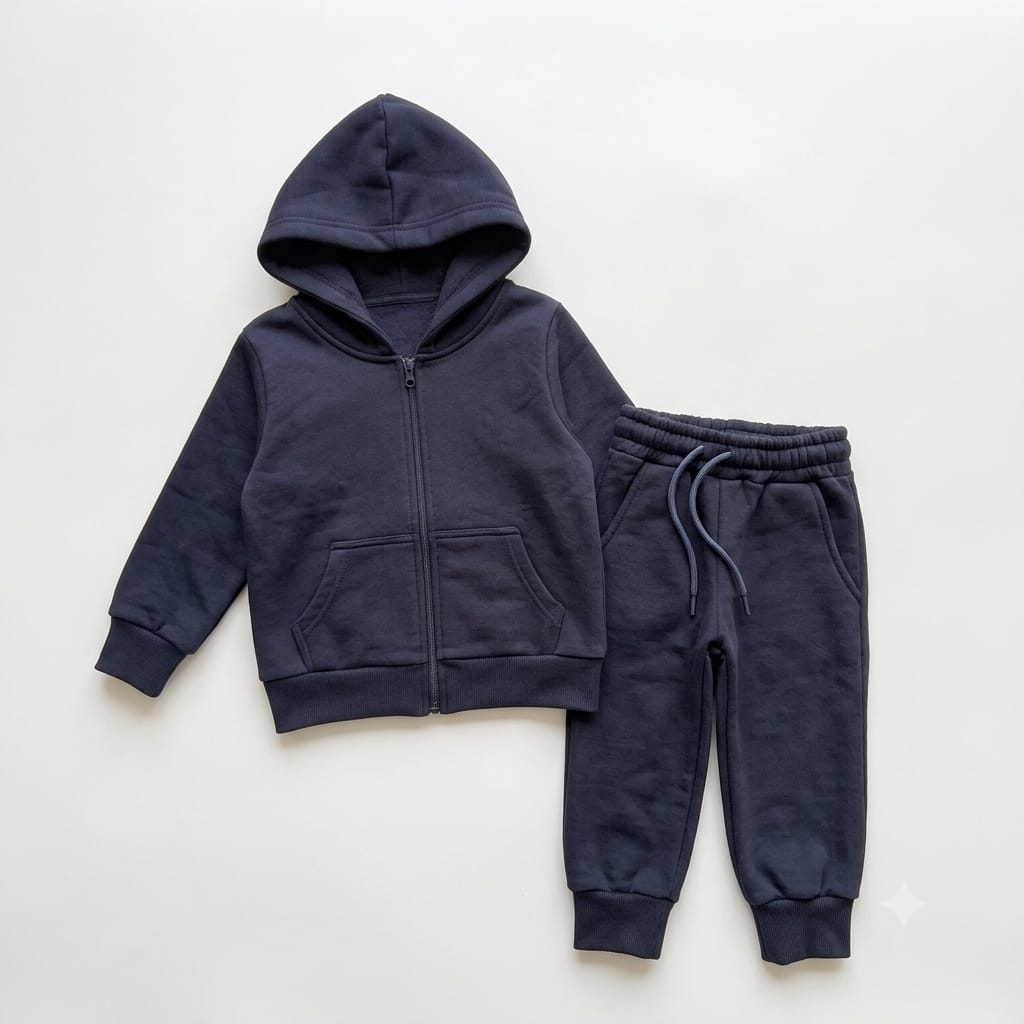 the classic fleeced navy tracksuit