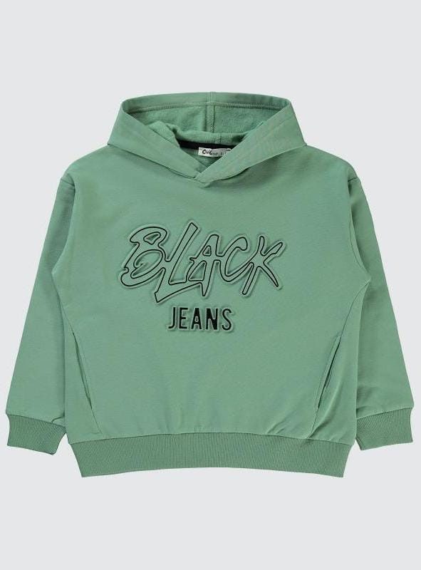 Civil Boys Black Printed Sweatshirt