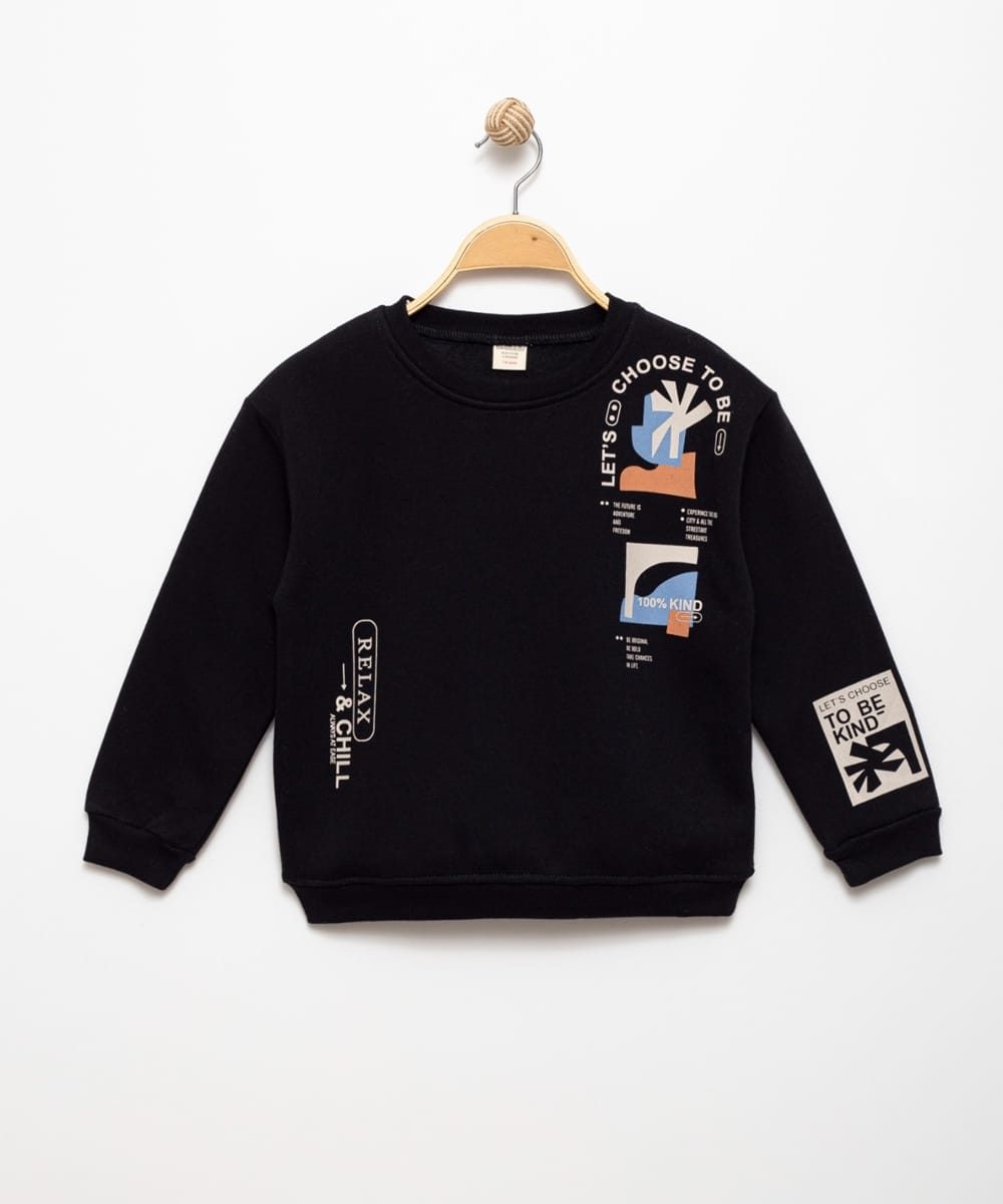divonette - black graphic sweatshirt