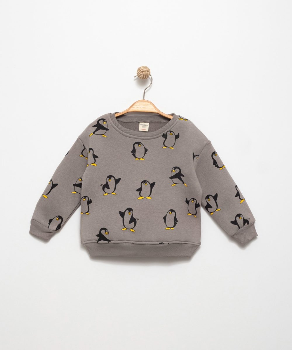 divonette - penguin print swearshirt