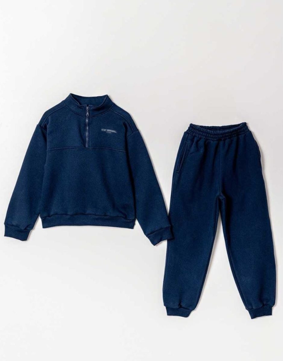 tuffy - navy fleeced tracksuit