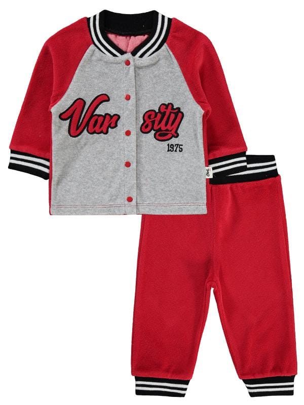 civil -  baby boy varsity velvet set