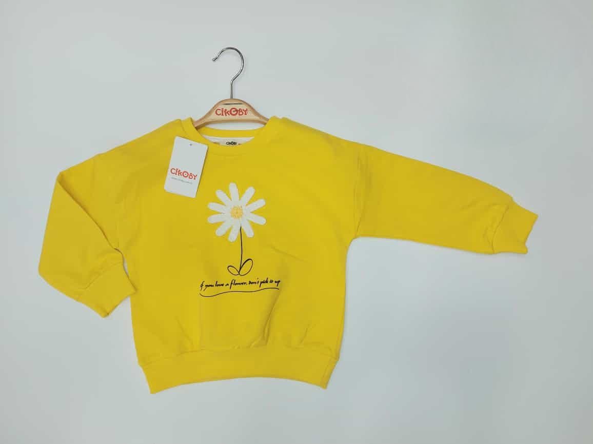 cikoby- yellow flower sweatshirt